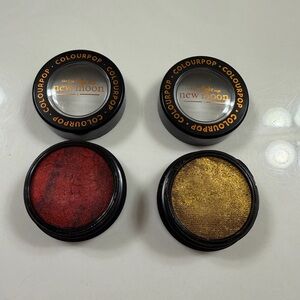ColourPop New Moon Metallic Eyeshadow Duo - Red & Gold